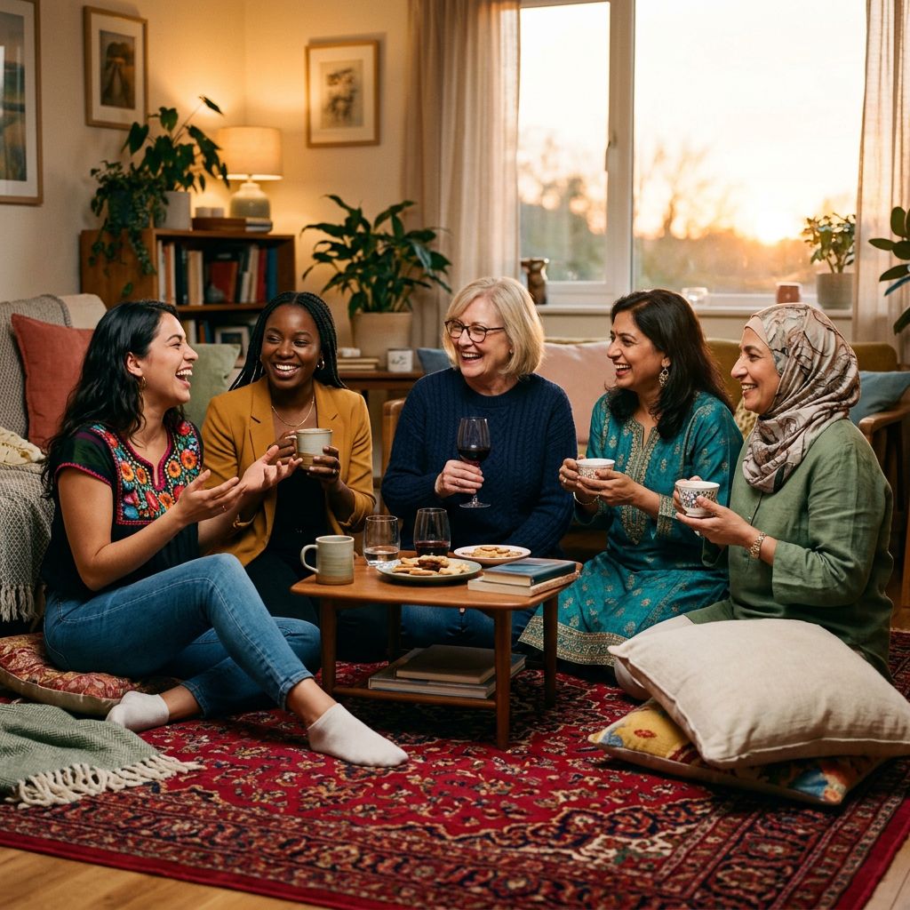 Women in a supportive mentoring circle